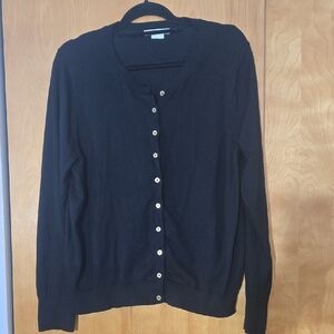 Boden Black Button-Front Women's Cardigan